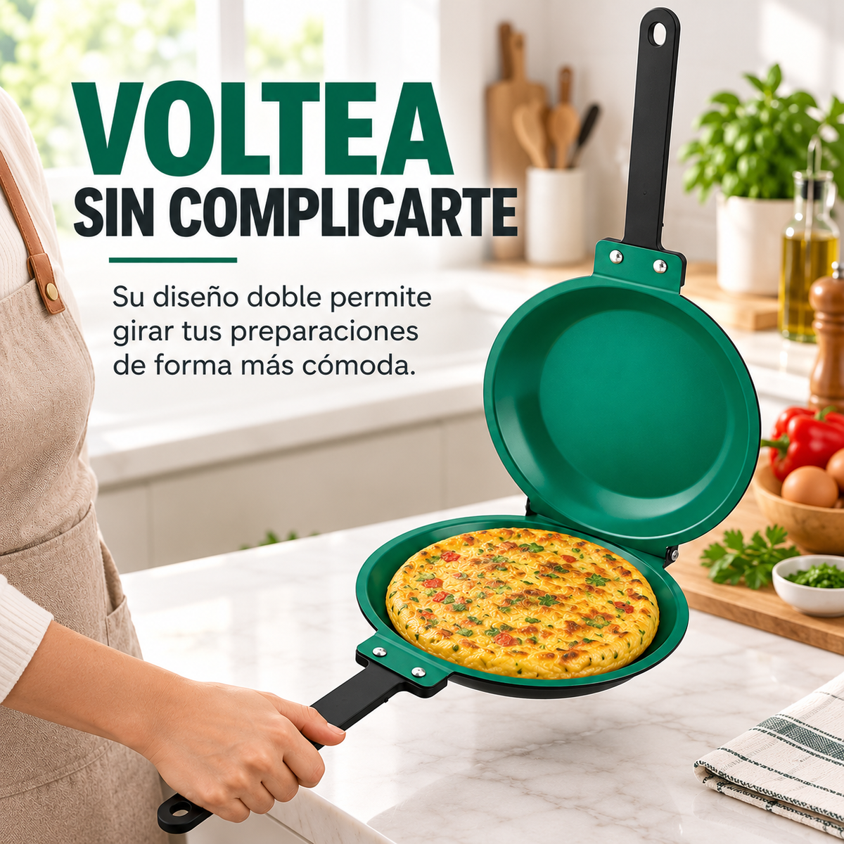 Sartén Doble Cara Antiadherente 🍳