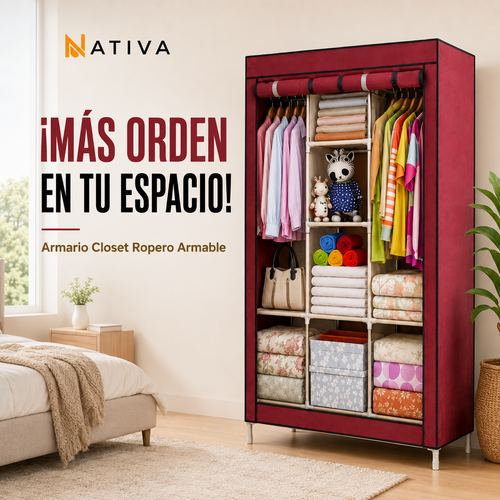 ⭐ Armario Closet Ropero Armable – Organiza y Aprovecha Mejor tu Espacio ⭐