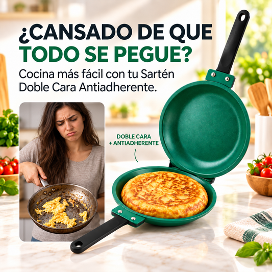 Sartén Doble Cara Antiadherente 🍳